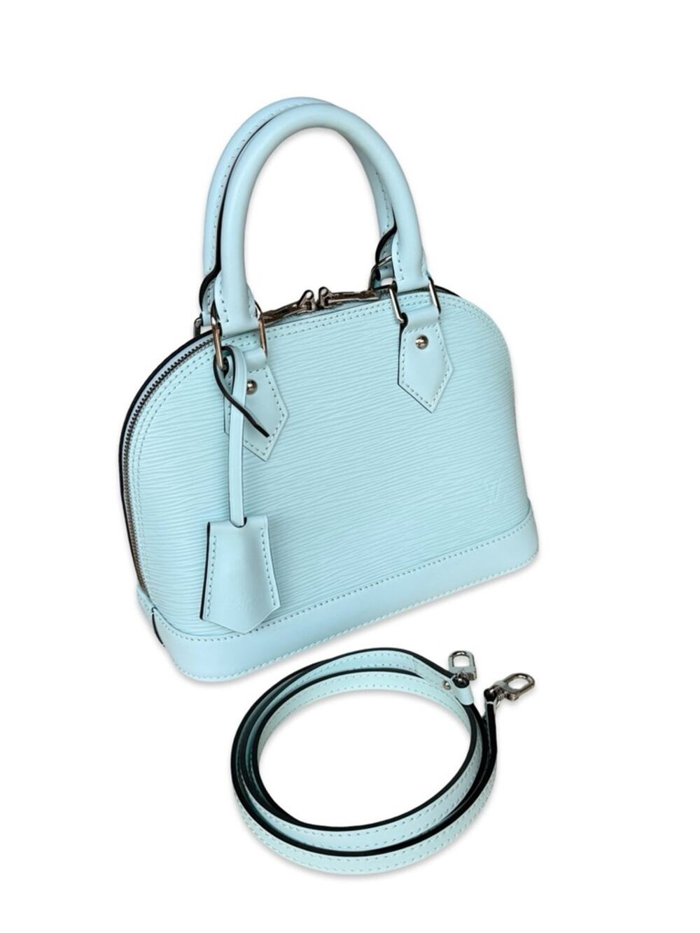 Louis Vuitton Alma PM Epi Leather Blue Top Handle Crossbody Bag LV Handbag